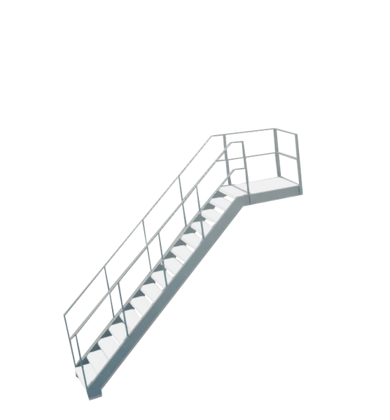 Bordestrap 3000mm hoog x 900mm breed rechtsaf